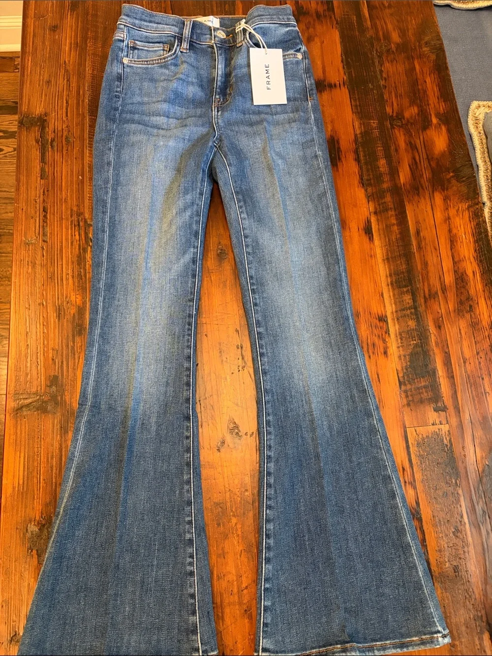 Frame NWT Le Pixie High Rise Flare in Bestia, size 25 x 30